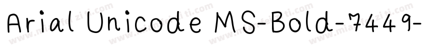 Arial Unicode MS-Bold-7449字体转换